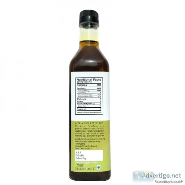 Totalganic s 100% pure and premium black mustard oil: rich in fl