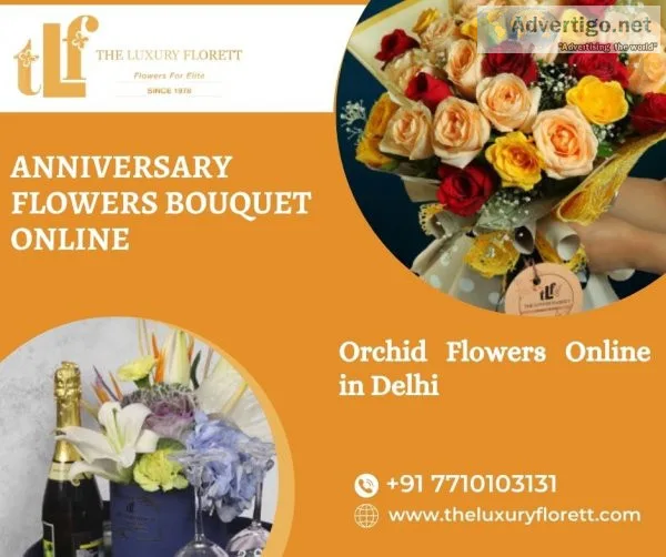 Anniversary flowers bouquet online | orchid flowers online in de