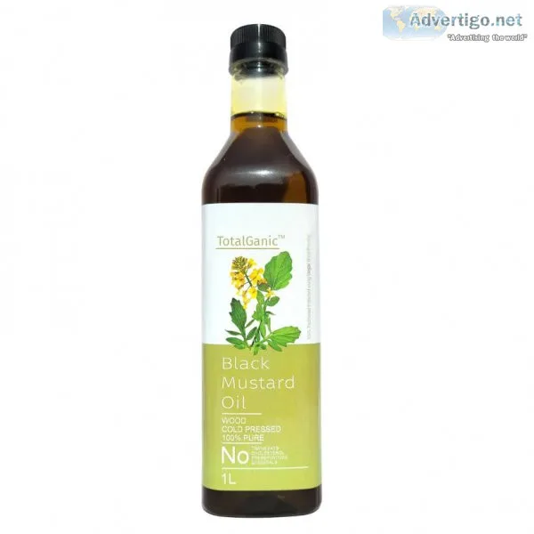 Totalganic s 100% pure and premium black mustard oil: rich in fl