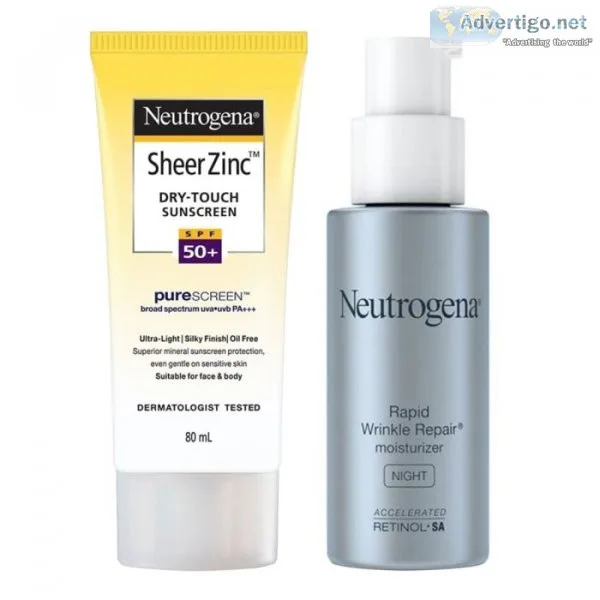 Neutrogena rapid wrinkle repair night moisturizer, 29ml & sheer 