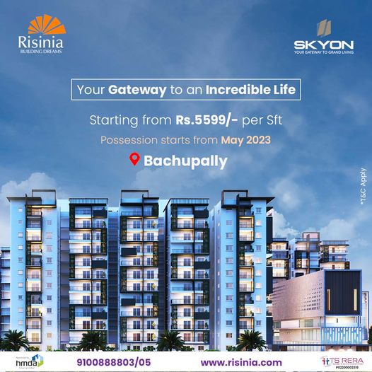 2 and 3bhk flats for sale in bachupally | skyon