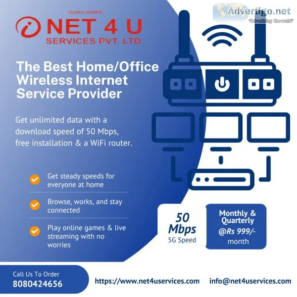Internet leased line | broadband service provider - net4uservice