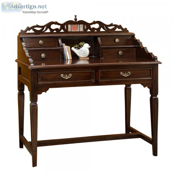 Handcrafted teak wood study table and chair ? unique design