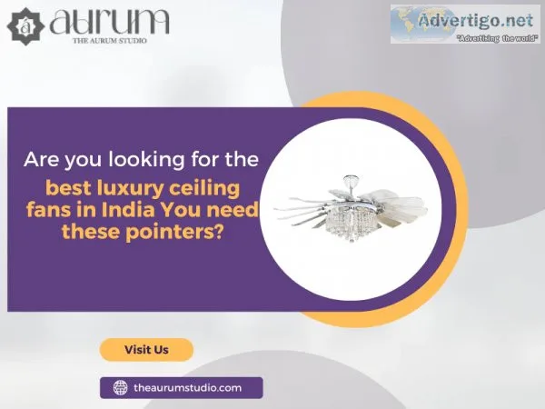 Best luxury ceiling fans in india
