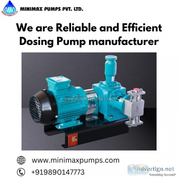 We are reliable and efficient dosing pump manufacturer