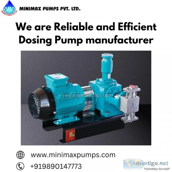 We are reliable and efficient dosing pump manufacturer