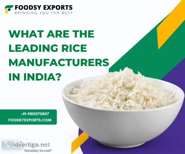 What are the leading rice manufacturers in india?