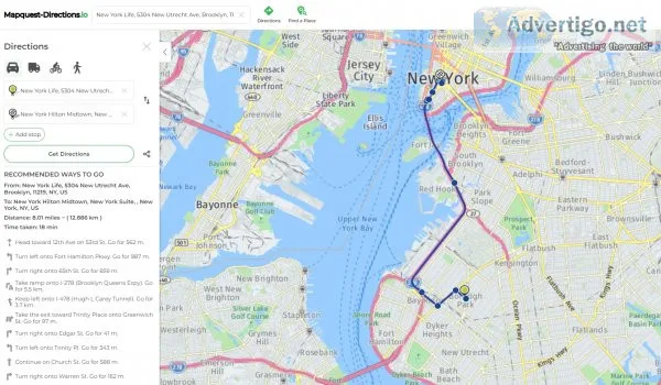 Mapquest directions