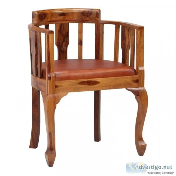 Solid wood sheesham vintage arm chair