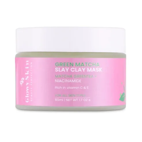 Best matcha green tea clay face mask for acne by glowy skin