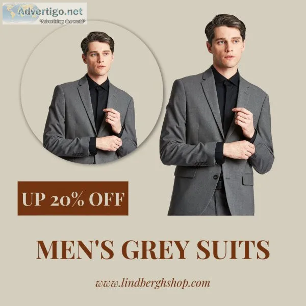 Step up your style with lindbergh s men s grey suits