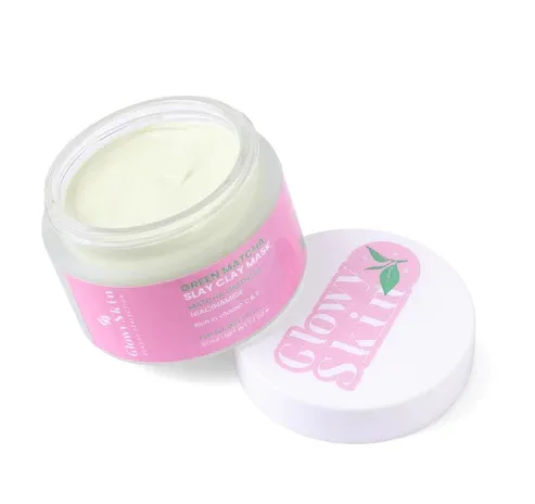 Best matcha green tea clay face mask for acne by glowy skin