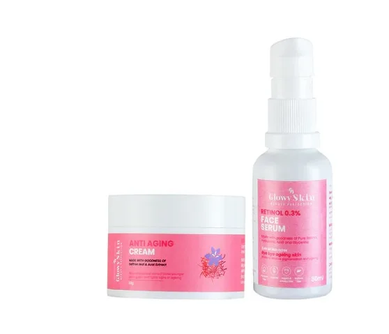 Buy anti aging cream retinol face serum combo - glowy skin