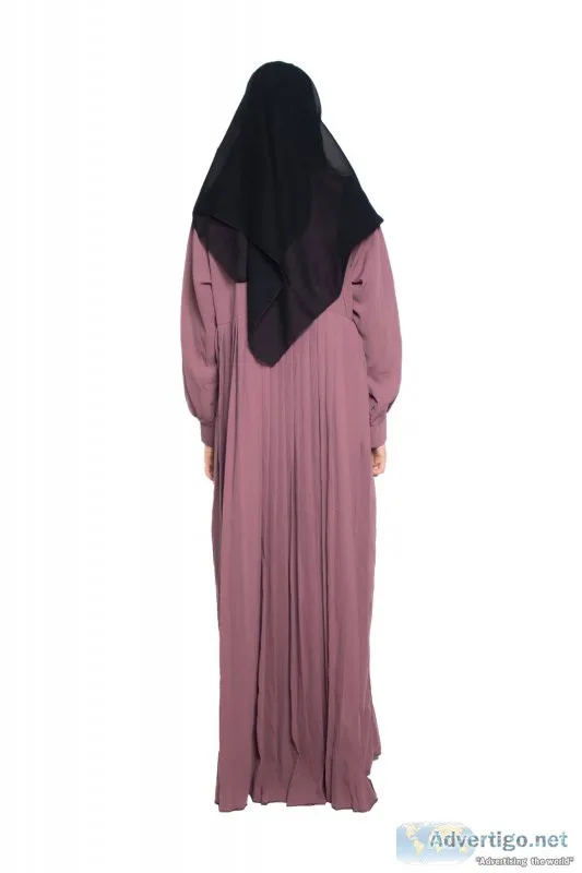 Modest city self-design pink button with plate abaya or burqa wi