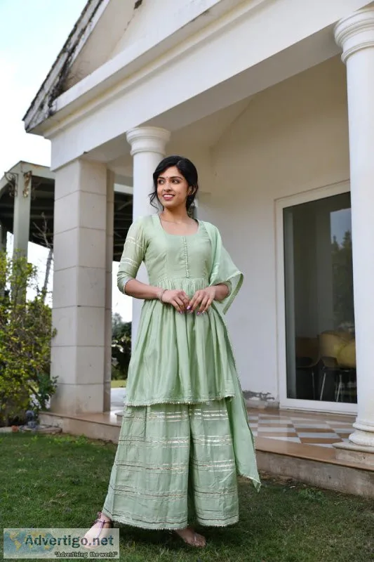 Shop for ethnic sharara suits for women at jaipuri adaah