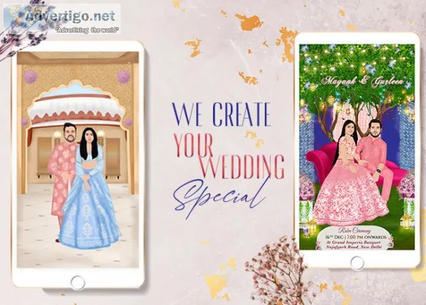 Digital marriage invitation card in rohini