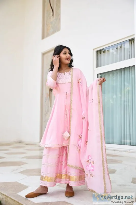 Shop for ethnic sharara suits for women at jaipuri adaah