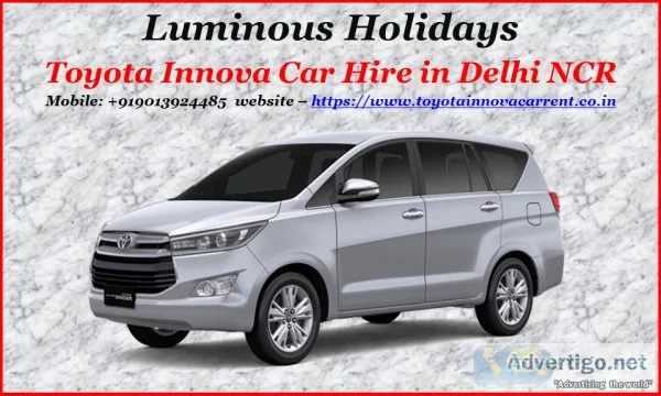 Toyota innova crysta booking in delhi