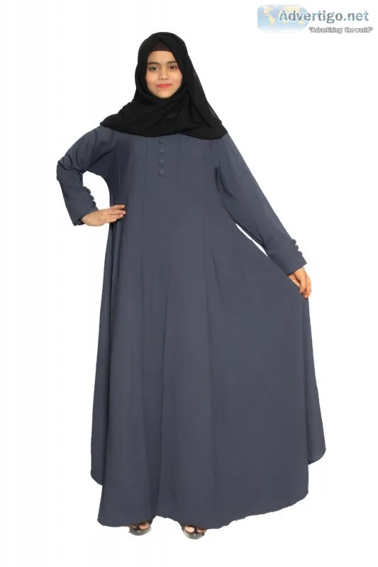 Buy modest city self design plain bottle grey front 4 button aba