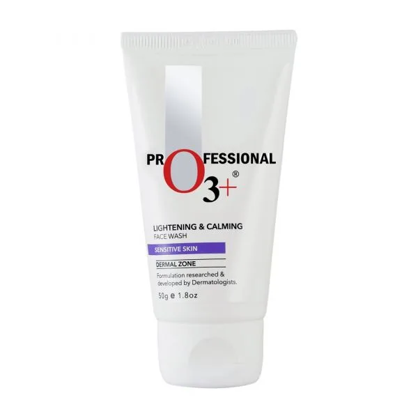 O3+ lightening and calming face wash