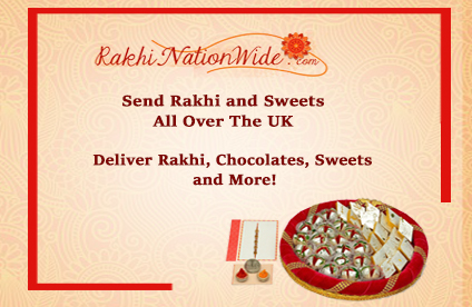 Delight your loved ones in the uk with a rakhi and sweets combo 