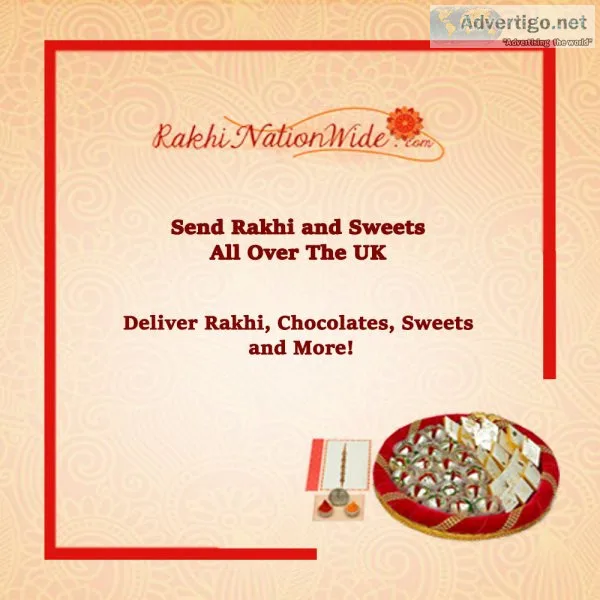 Delight your loved ones in the uk with a rakhi and sweets combo 