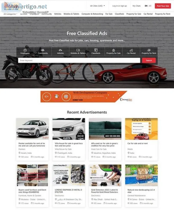 Develop a dynamic classified website with a dubizzle clone scrip