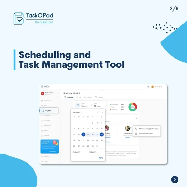 Task management app taskopad