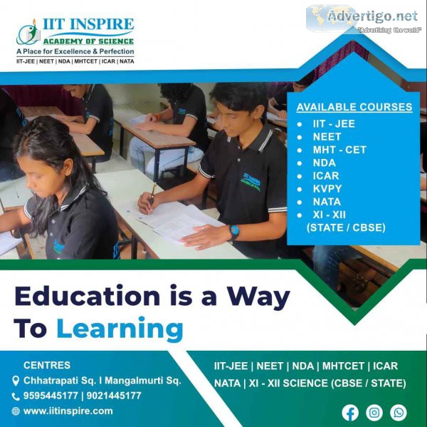 Iit inspire academy of science i jee, neet, nda, mht-cet, xi - x