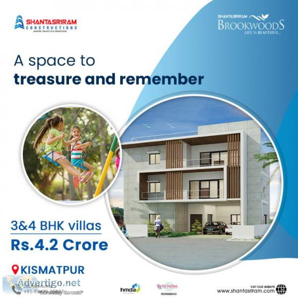 3 and 4bhk villas for sale in kismatpur hyderabad | shanta srira