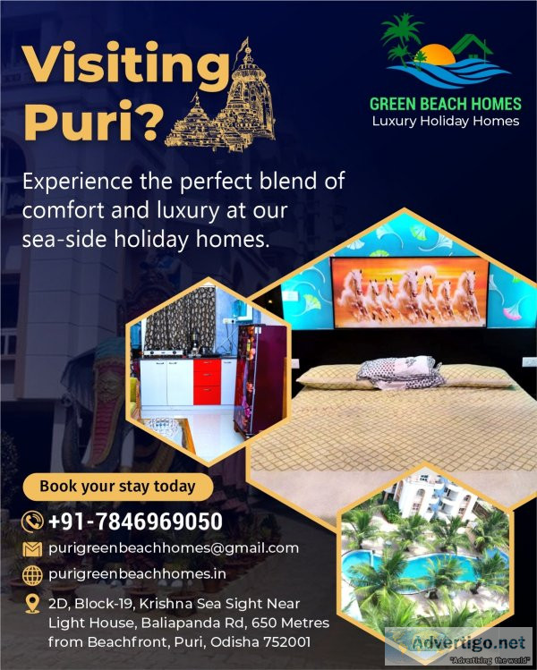 Best holiday homes Puri 