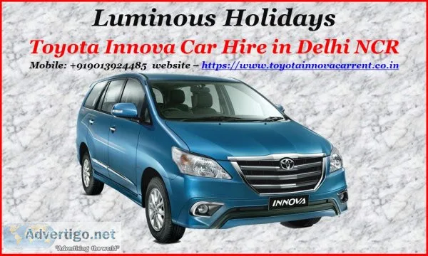 Toyota innova crysta hire in delhi