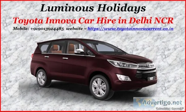 Toyota innova crysta hire in delhi