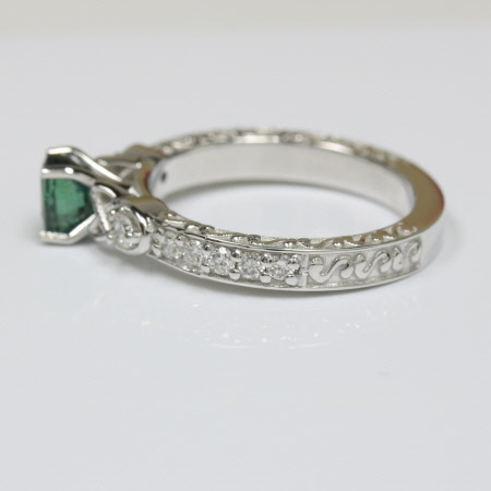 Shop 14k white gold oval cut alexandrite prong set ring