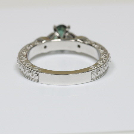 Shop 14k white gold oval cut alexandrite prong set ring