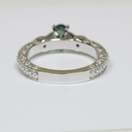 Shop 14k white gold oval cut alexandrite prong set ring