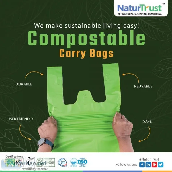 Make sustainable living easy with compostable carry bags - natur