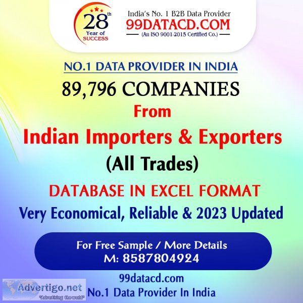 Indian importers & exporters database