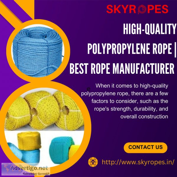 High-quality polypropylene rope | best rope manufacturer