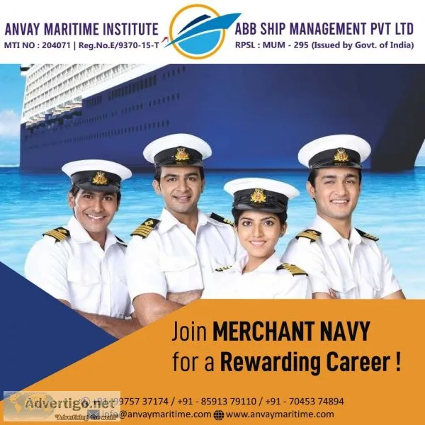 Merchant navy colleges in india with 100% placement | anvay mari