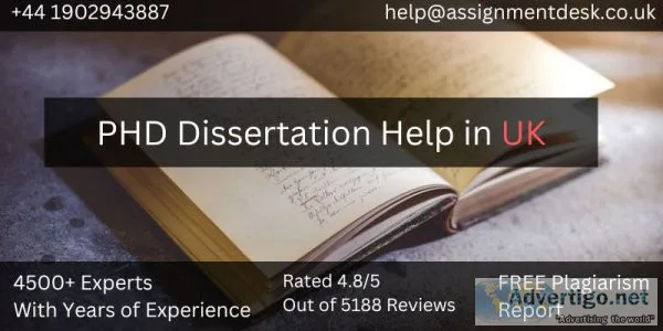 Avail PHD dissertation help by UK expert