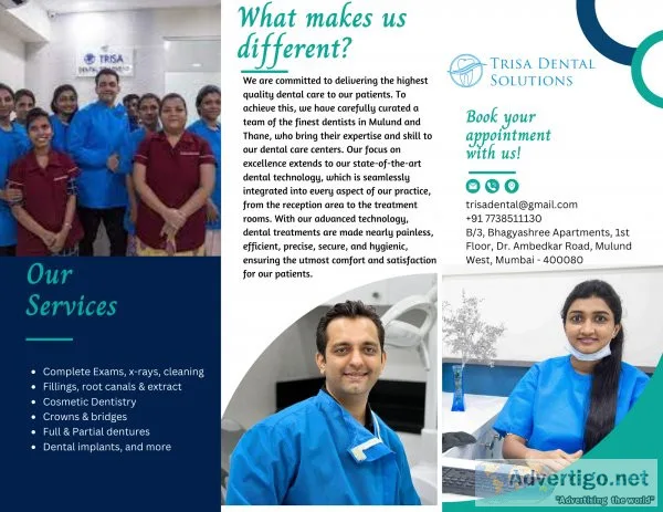 Trisa dental solutions: best dentist Near me