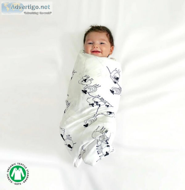 Buy organic bamboo baby swaddle online | tiny lane