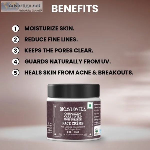 Take care of your complexion with moisture and tinted