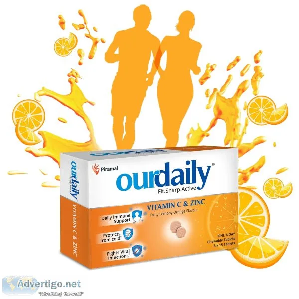 Buy ourdaily vitamin c & zinc tablets online | vitamin c with zi