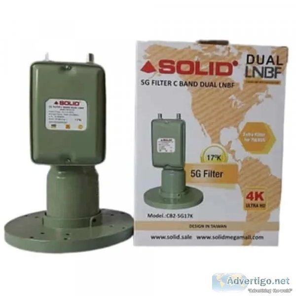 Solid 5g filter 17k 65db c-band dual out lnbf