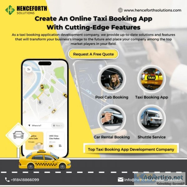 Taxi app development company: henceforth solutions