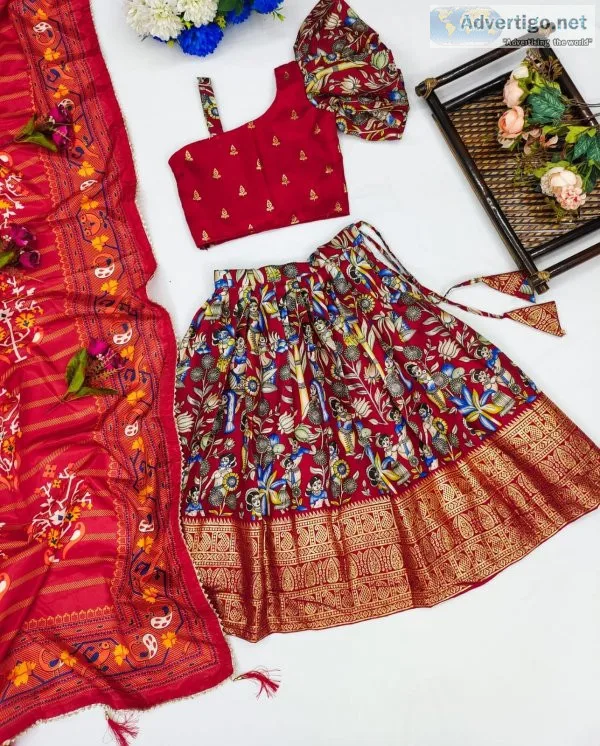 Kalmkari lehanga choli