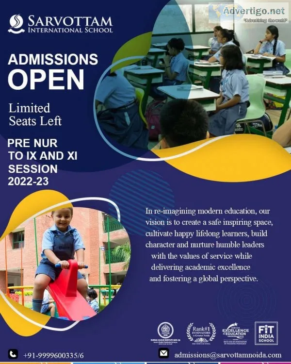 Best school in greater noida west- sarvottam international schoo