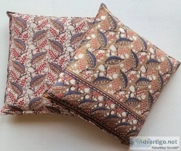 Shop online hand block printed cushion covers